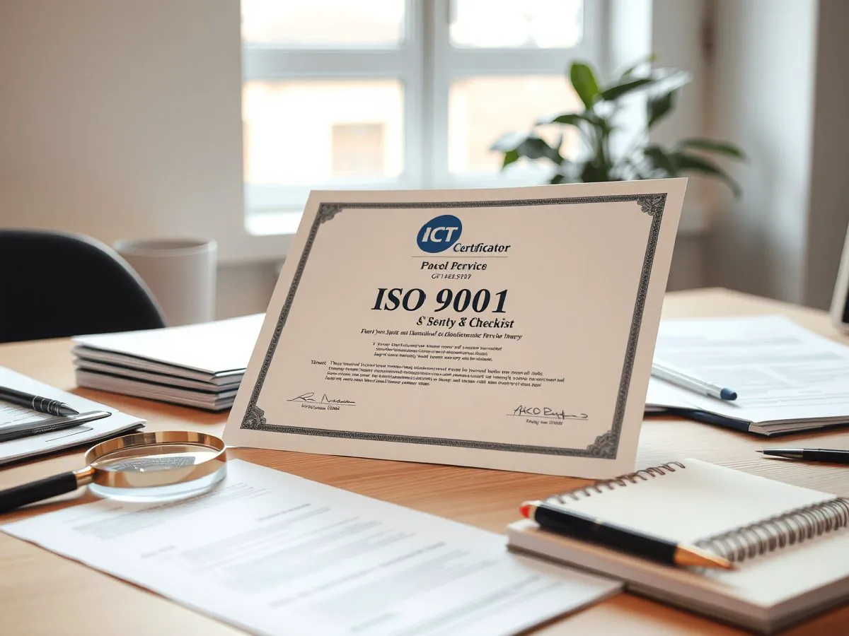 ISO 9001质量管理体系认证证书与办公用品